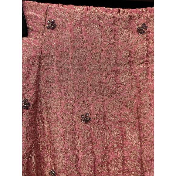 Y2K Fairycore Skirt Womens 4 Maxi Beaded Flounce Vintage Whimsical Feminine - Picture 7 of 10